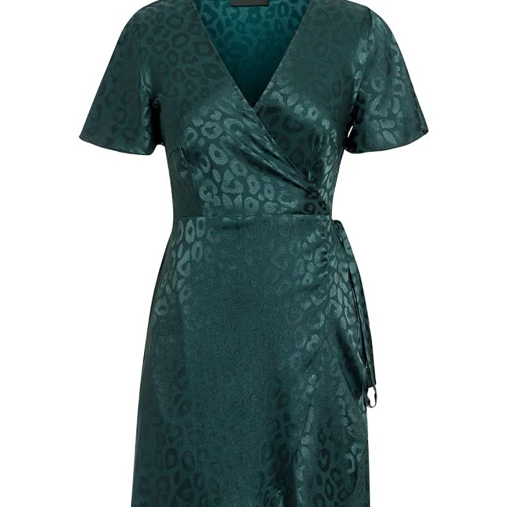 Emerald wrap dress
